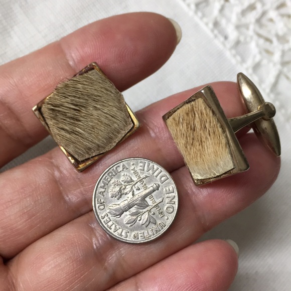 🖤GILT signed C.30s Vtg cufflinks - Picture 9 of 9